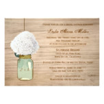 Country Rustic Mason Jar Hydrangea Bridal Shower Card