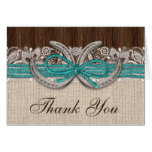 Country Western Horseshoe Thank You Cards
