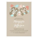 cute flip flops beach bridal shower invites