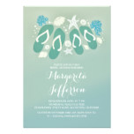 cute flip flops beach bridal shower invites