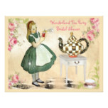Cute Vintage Alice in Wonderland Bridal Shower Card