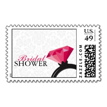 Damask Bridal Shower Postage