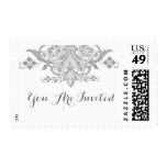 Damask personalized wedding postage damask1