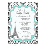 Eiffel Tower Aqua Paris Bridal Shower Invitation