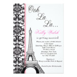 Eiffel Tower Damask Paris Bridal Shower Invitation