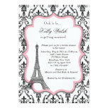 Eiffel Tower Pink Paris Bridal Shower Invitation