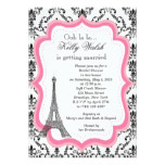 Eiffel Tower Pink Paris Bridal Shower Invitation