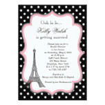 Eiffel Tower Pink Paris Bridal Shower Invitation