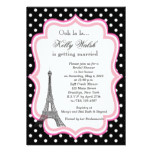 Eiffel Tower Pink Paris Bridal Shower Invitation