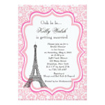 Eiffel Tower Pink Paris Bridal Shower Invitation