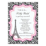 Eiffel Tower Pink Paris Bridal Shower Invitation