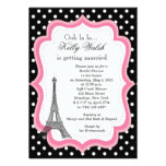 Eiffel Tower Pink Paris Bridal Shower Invitation