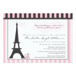 Eiffel Tower & Pink Poodle  Bridal Shower Card