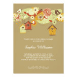 Elegant Autumn Birdhouses Bridal Shower Card
