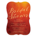 Elegant Autumn Ombre Bridal Shower Invitation