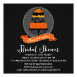 Elegant Halloween Cake Bridal Shower Card