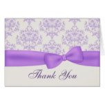 Elegant Lavender & Ivory Wedding Thank You Card