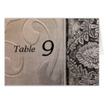 elegant metalic damask vintage wedding card