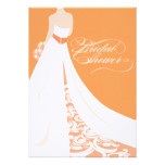 Elegant Orange Bridal Shower Invitation