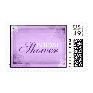 Elegant Purple Bridal Shower Stamps