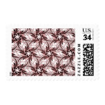 Elegant Red Floral in Art Deco Design Postage