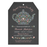 Elegant Teapot Bridal Shower Chalkboard Invitation