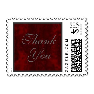 Elegant Thank You Stamps in Red
