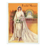 Elegant Vintage 1930s Bride Bridal Shower Card