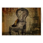 elegant vintage girly paris fashion card