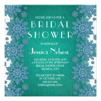 Emerald Winter Holiday Elegant Bridal Shower Card