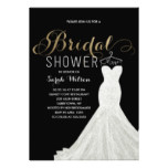 Extravagant Dress Gold Custom Color| Bridal Shower Card