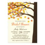 Fall Bridal Shower Classy Maple Leaves Autumn Tree Card