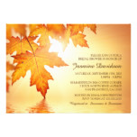 Fall Bridal Shower Invitations With Orange Leaves