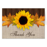 Fall Sunflower Wedding Thank You Cards