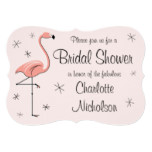 Flamingo Pink "Bridal Shower" bracket Card