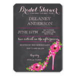 Floral Heel Bridal Shower Bachelorette Invitation