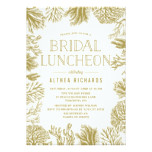 Gold Corals Frame Beach Bridal Luncheon Card