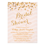 Gold Glittering Confetti Bridal Shower Invite