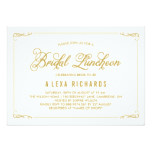 Gold Whimsical Borders Bridal Luncheon Invitation