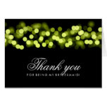 Green Hollywood Glam Thank You Bridesmaid Card