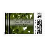 Green Leaves Save the date Stamps