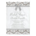 Grey Country Lace Bridal Shower Invitations