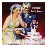 Halloween Horror Bride & Doom Bridal Shower Card