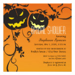 Halloween Pumpkins Bridal Shower Card