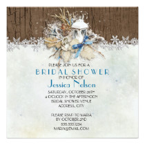Holiday Winter Snowflakes Bridal Shower Card