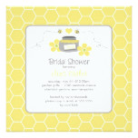 Honey bee Honeycomb Yellow Bridal Shower Card