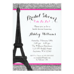 Hot Pink Glam Paris Bridal Shower Card