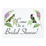 Hummingbird Birds Floral Bridal Shower Invitation