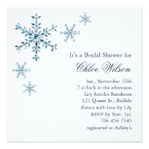 Icy Winter Snowflake Bridal Shower Invitation
