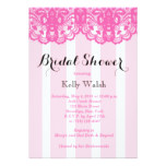 Lace Pink Bridal Shower Invitation